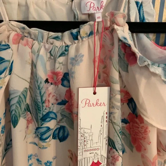 NWT Parker cold shoulder floral blouse size XS - Picture 2 of 6